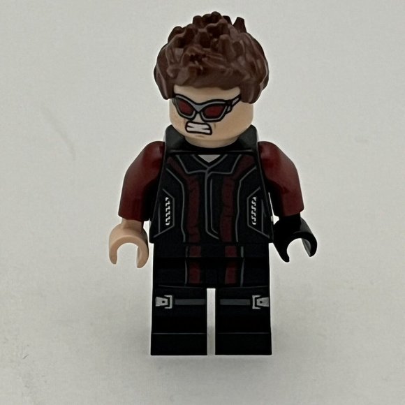 Lego Marvel Minifigure Hawkeye Age Of Ultron 76030 76042 Black And Dark Red Suit - Picture 1 of 11